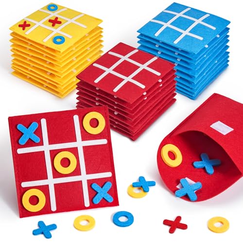 JoyCat Tic Tac Toe Mini Board Game Toy for Kids and Family,Birthday Party Favors,Goody Bag,Fun Indoor Game Night Activity,Gifts for Students,Easy to Store(Bulk Pack of 12)