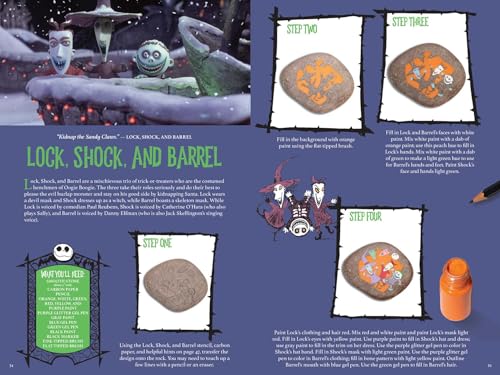 Disney Tim Burton's The Nightmare Before Christmas Rock Painting