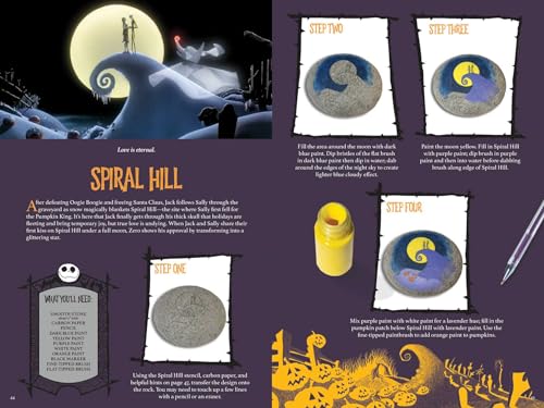 Disney Tim Burton's The Nightmare Before Christmas Rock Painting