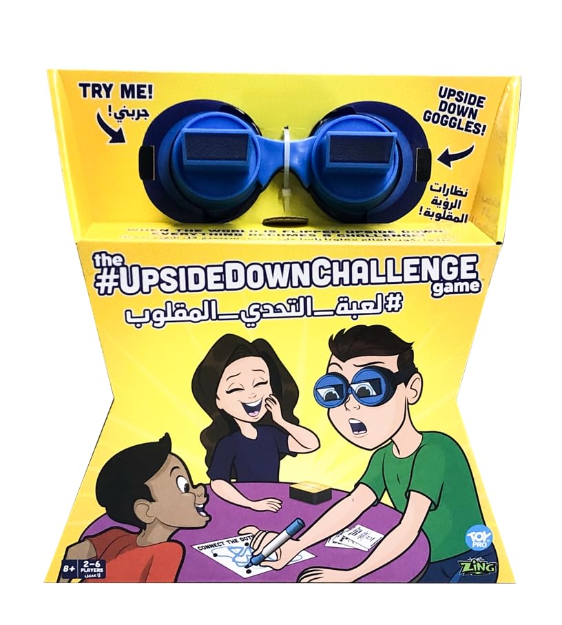 Vango UpsideDownChallenge Game for Kids & Family - Complete Fun Challenges with Upside Down Goggles - Hilarious Game for Game Night and Parties - Ages 8+