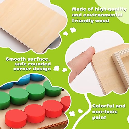 V-Opitos Color Matching Puzzle Toys, Montessori Brain Teasers Game for Kids Age 3, 4, 5, 6, 7 Years Old, Road Trip Toys for Boys & Girls, Handheld Games for Travel, Ideal Christmas, Birthday Gifts