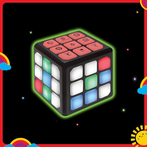 Winning Fingers Flashing Cube Electronic Memory and Brain Game - 4-in-1 Handheld Stem Toys for Kids - Cool Gadgets, Games for Boys and Girls - Fun Family Game for Kids Ages 6-12 - Educational Gift Toy
