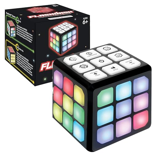 Winning Fingers Flashing Cube Electronic Memory and Brain Game - 4-in-1 Handheld Stem Toys for Kids - Cool Gadgets, Games for Boys and Girls - Fun Family Game for Kids Ages 6-12 - Educational Gift Toy