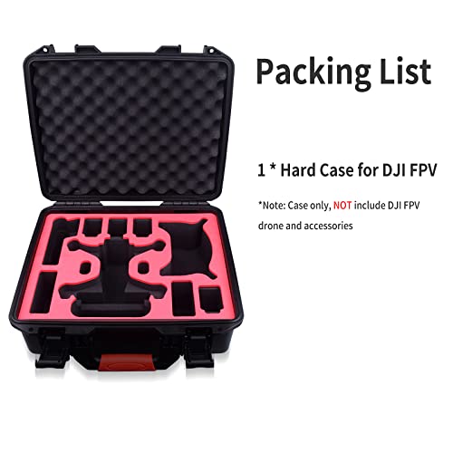 FPVtosky Professional Hard Case for DJI FPV [Case Only] - DJI FPV Drone Carrying Case Accessories - Fits 6 batteries - Keep Props On