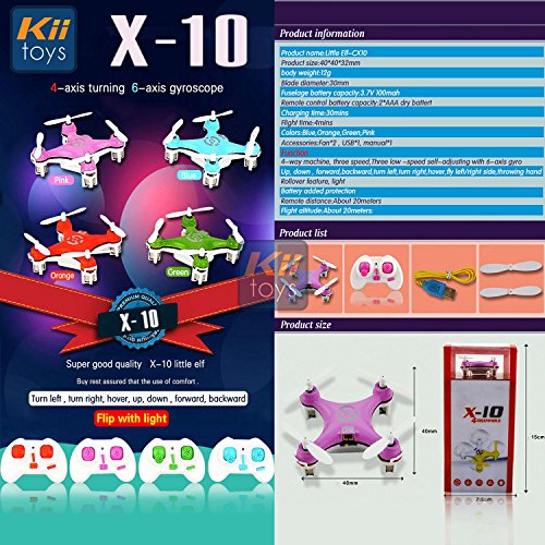 KiiToys X-10 4 Channels Radio Control Quadcopter, Color may vary