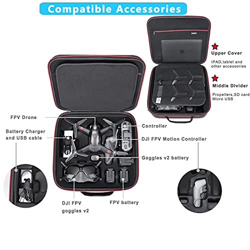 RLSOCO Hard Case for DJI FPV Combo/Avata Pro Combo, Fits A Full Set of Accessories: For DJI FPV/Avata Pro (Case Only)