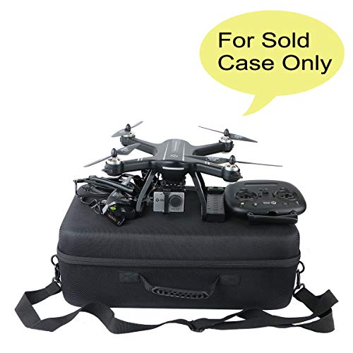 co2CREA Hard Travel Case for Holy Stone HS700 FPV Drone 1080p HD Camera Live Video GPS Return Home RC Quadcopter (Black Case -Size 2)