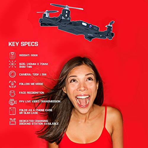 SELFLY Flying Phone Case Camera - The thinnest Ever Flying Drone with Camera, Always with You in Your Pocket, Autonomous Flight, Easy to use, Live Video