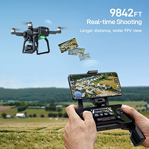 Bwine F7GB2 Drones with Camera for Adults 4K for Night Version, 9800ft Transmission range, 3-Axis Gimbal, 2 Batteries 50 Min Flight Time, GPS Auto Return, Follow Me, Waypoints, Level 6 Wind Resistance