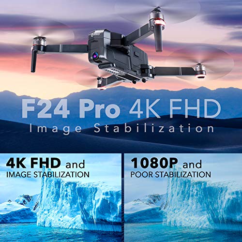 Contixo F24 Pro drones with camera for adults 4K UHD Foldable RC Quadcopter GPS Return Home, FPV Camera Compatible with VR - 30 Minutes Flight Time - Foldable Brushless Motors - With Carrying Case