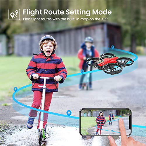 Potensic P7 Mini Drone for Kids, 720P FPV Battle Drone with Camera for Beginners, Quadcopter with Battle Mode, Altitude Hold, Headless Mode, Custom Path, 3D Flip, Gesture Control, 2 Batteries