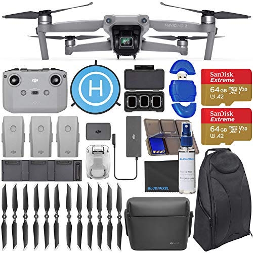 DJI Mavic Air 2 Fly More Combo - Drone Quadcopter UAV with 48MP Camera 4K Video 128GB Pilot Bundle with Backpack + Landing Pad + More