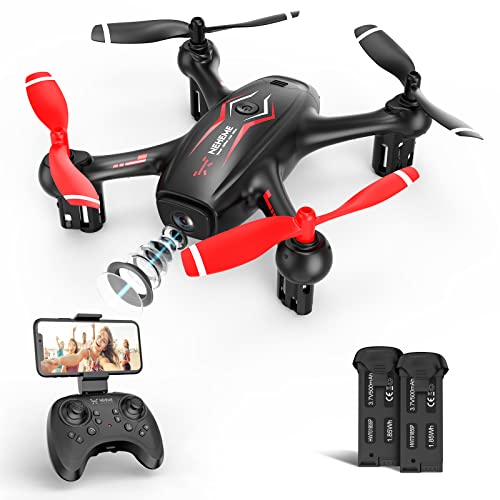 NEHEME NH530 Drones with Camera for Adults Kids, FPV Drone with 1080P HD Camera, RC Quadcopter for Beginners with Gravity Sensor, Headless Mode, One Key Return/Take Off/Landing, Drone with 2 Batteries