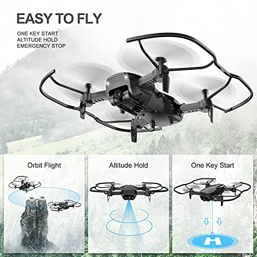 Drone with Camera 1080P for Adults Foldable RC Quadcopter Drone for Kids Beginners with Altitude Hold, One Key Take Off/Landing, RC Toys Gifts for Kids and Adults