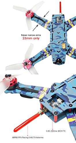 ARRIS C250 V2 250mm RC Quadcopter FPV Racing Drone RTF with Flycolor 4-in-1 S-Tower + Radiolink AT9 + 4S Battery + HD Camera