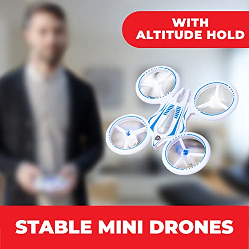 Force1 UFO 4000 Mini Drone for Kids - LED Remote Control Drone, Small RC Quadcopter for Beginners with LEDs, 4-Channel Remote Control, 2 Speeds, and 2 Drone Batteries