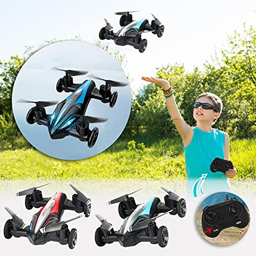Drone_Flying Cars Quadcopter Air-Ground Dual Mode Switchwith Remote Control Car with 360°Rolling, Speed Switch, LED Lights
