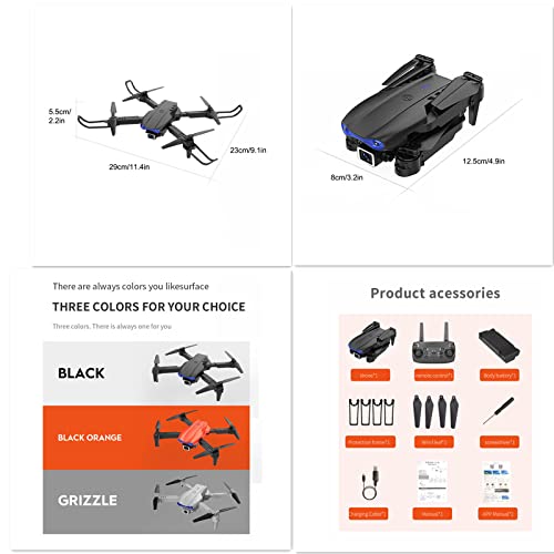 Drones with 4K HD Dual Camera for Adults Kids, RC Quadcopter Transmission WiFi FPV Live Video, Mini Drone with Headless Mode and One Key to Return Function, Autonomous Set Up Trajectory Flight (#01)