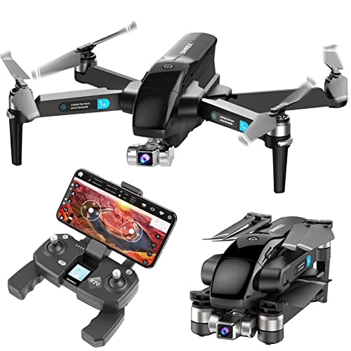 SIMREX X20 GPS Drone with 4K HD Camera 2-Axis Self stabilizing Gimbal 5G WiFi FPV Video RC Quadcopter Auto Return Home with Follow Me Altitude Hold Headless Brushless Motor Remote Control