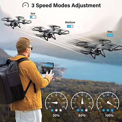 Drones for Kids 8-12 with Camera, FPV Drones for Adults Beginners, 26 Mins Flight Time, RC Quadcopter with 1080P HD Camera, Easy Control Drones by Remote/APP/Voice/Gesture for Kids Toys Gifts