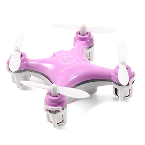 Cheerson CX-10 4CH 2.4GHz 6 Axis Gyro LED Rechargeable Mini Nano RC UFO Quadcopter - Pink