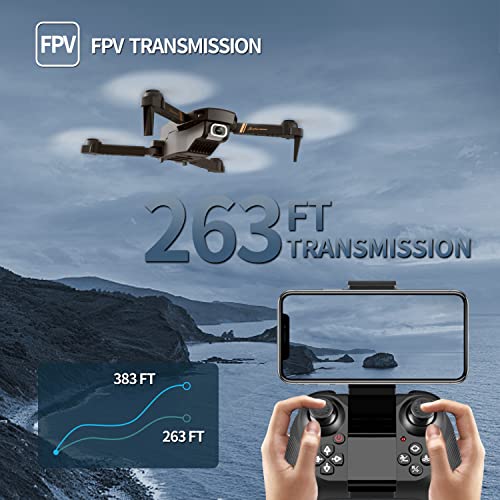 4DV4 Drone with 1080P HD Camera for Adults FPV Live Video RC Quadcopter Helicopter for Beginners Kids Toys Gifts,2 Batteries and Carrying Case,Altitude Hold,Waypoints,3D Flip,Headless Mode,Black