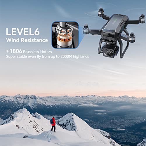 Bwine F7 GPS Drones with Camera for Adults 4K Night Vision, 3-Aix Gimbal, 2Mile Long Range, 75Mins Flight Time Professional Drone with 3 Battery, Auto Return+Follow Me+Fly Around+Beginner Mode for Kid