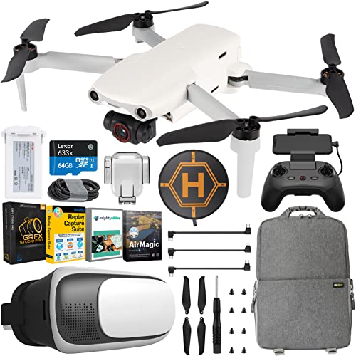 Autel Robotics EVO Nano+ Standard Pro Content Creator Drone Quadcopter Bundle (White) with 48MP & 4K Video Including Deco Gear Backpack + FPV VR Headset + Landing Pad and Software Kit