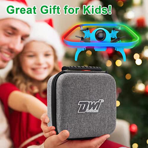 Dwi Dowellin Mini Drone for Kids, LED Lights Remote Control Drone, Nano RC Quadcopter with Auto Hovering Small&Easy Flying Toys Drones for Beginners Boys and Girls Adults