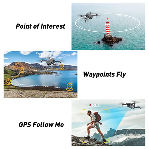 Tucok 012S Drones with Camera for Adults 4K,60 Mins Long Flight Time,GPS 5G FPV Quadcopter for Beginners with Optical Flow Positioning,Auto Return Home,Follow Me,Waypoint Flight,Brushless Motor