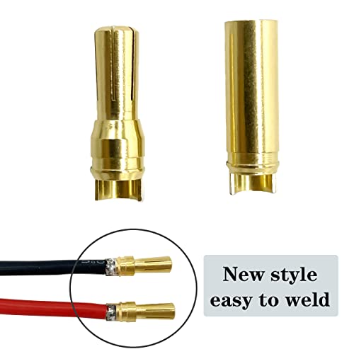 FLY RC 10 Pairs EC5 Banana Plug Connectors Female Male 5.0mm Gold Bullet Connector For RC ESC LIPO Battery Device Electric Motor
