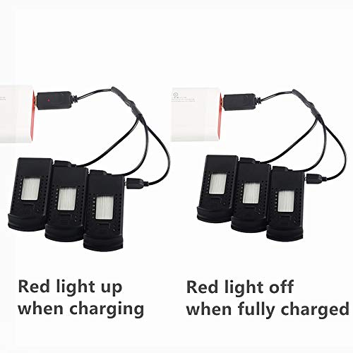 Upgrade 3.7V 850mAh LiPo Battery High Capacity for Eachine E58 JY019 GD88 L800 S168 RC Quadcopter Drone Battery 2 Pack with USB Charger