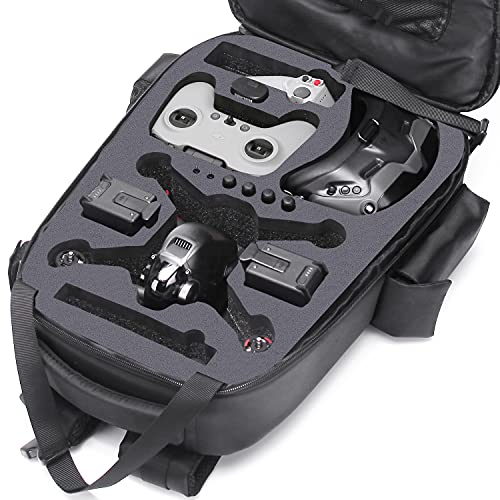 Waterproof Shockproof DJI FPV Backpack Portable Hard Case for DJI FPV Combo Drone, Remote Controller, Batteries, FPV Bag with YKK Zipper