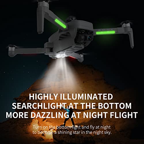 NiGHT LiONS TECH GPS Drones with 4K UHD Camera for Adults,13000Ft 5GHz FPV Transmission,EVO Obstacle Avoidance,3-Axis Gimbal,EIS Anti-Shake,Brushless Motor,L7 Wind Resistance（2 Batteries）