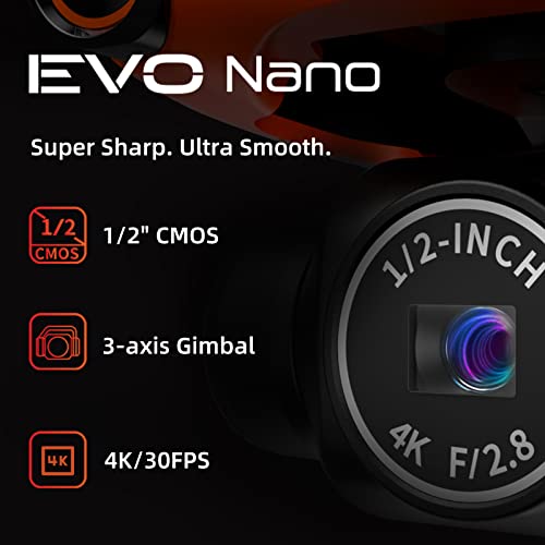 Autel Robotics EVO Nano Series Intelligent Super-Sensing 4K Camera Drone Multiple Color Options (Nano Combo, Space Gray)