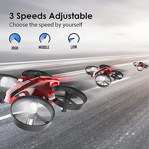 ATOYX Mini Drone for Kids & Beginners, Indoor Portable Hand Operated/RC Nano Helicopter Quadcopter with Auto Hovering, Headless Mode & Remote Control, Children's Day Gift for Boys and Girls -Red