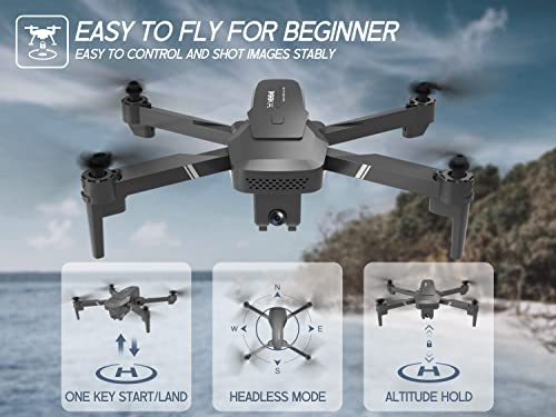 NEHEME Drones with Camera for Adults, NH760 1080P FPV Drone for Kids Beginners, Foldable WIFI RC Quadcopter with 2 Batteries for 32 Min Flight, Carrying Case, Altitude Hold, Toys Gifts for Boys Girls