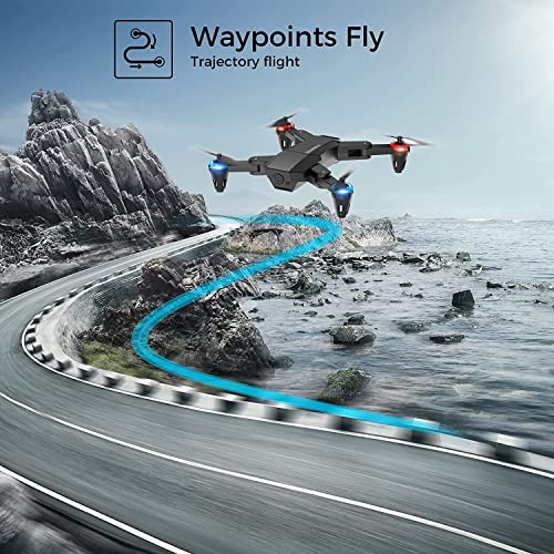 SIMREX X500 mini Drone Optical Flow Positioning RC Quadcopter with 720P HD Camera, Altitude Hold Headless Mode, Foldable FPV Drones WiFi Live Video 3D Flips Easy Fly Steady for Learning Black