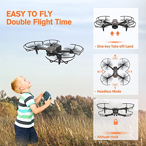 AVIALOGIC Mini Drone with Camera for Kids, Remote Control Helicopter Toys Gifts for Boys Girls, FPV RC Quadcopter with 1080P Live Video Camera, Gravity Control, 3 Batteries, Carrying Bag
