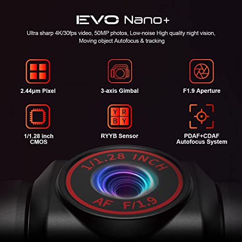 Autel Robotics EVO Nano+ Premium Bundle- 249g Mini Drone with 4K Camera, 3-Way Obstacle Avoidance Quadcopter UAV, 50MP Photo 10KM HD Video Transmission, PDAF + CDAF RYYB HDR, Nano Plus Drone (Orange)