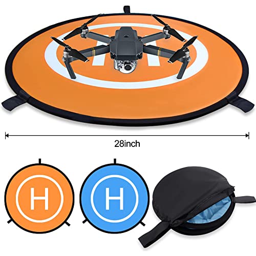 Drone Landing Pads, KINBON Waterproof 28'' Universal Landing Pad Fast-fold Double Sided Quadcopter Landing Pads for RC Drones Helicopter DJI Spark Mavic Pro Phantom 2/3/4 Pro Inspire 2/1 3DR Solo