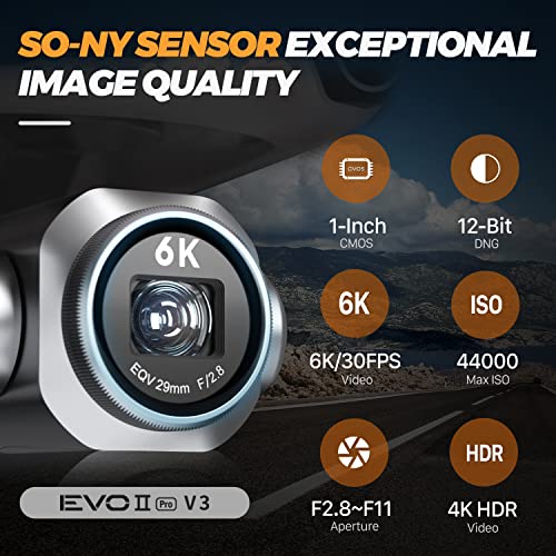 [Version 3] Autel Robotics EVO 2 PRO V3, Son-y 1" CMOS Sensor & 12-Bit Image 6K HDR Video EVO II Pro V3 Rugged Bundle, 15KM Video Transmission, Moonlight Algorithm 2.0 (ISO 44000) for Stunning Night Scene, 360° Omnidirectional Obstacle Sensing, 40 Mins Flight Time, 6.4-inch Touch Screen Smart Controller SE Fly More Combo, Extra ND Filters& Landing Pad&64G+32G Memory Card&Propellers(Total $240) Included, No Geo-Fencing, Fully Ser-vice Directly by Autel, 24H Customer Care, Grey, 2023 NEWEST Ver.3