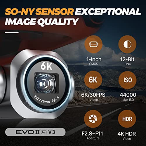 [Version 3] Autel Robotics EVO 2 PRO V3, Son-y 1" CMOS Sensor & 12-Bit Image 6K HDR Video EVO II Pro V3 Rugged Bundle, 15KM HD Video Transmission, Moonlight Algorithm 2.0 (ISO 44000) for Stunning Night Scene, 360° Omnidirectional Obstacle Sensing, 40 Mins Flight Time, 6.4-inch Touch Screen Smart Controller SE Fly More Combo, Extra ND Filters&64G+32G Memory Card&Landing Pad&Propellers($240) Included, No Geo-Fencing, Fully Ser-vice Directly by Autel, Classic Orange, 2023 NEWEST Ver.3