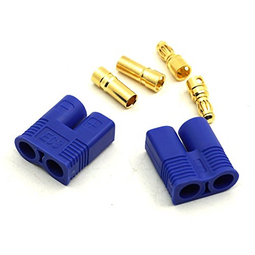 10 Pairs EC3 Battery Connector Plugs,3.5mm Banana Plug Female Male Bullet Connector RC ESC LIPO Battery Electric Motor Airplane Quadcopter Parts DIY