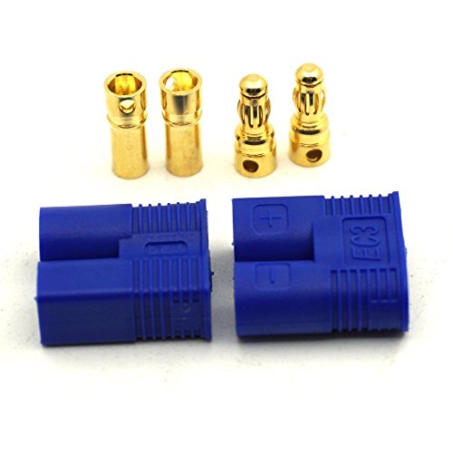 10 Pairs EC3 Battery Connector Plugs,3.5mm Banana Plug Female Male Bullet Connector RC ESC LIPO Battery Electric Motor Airplane Quadcopter Parts DIY