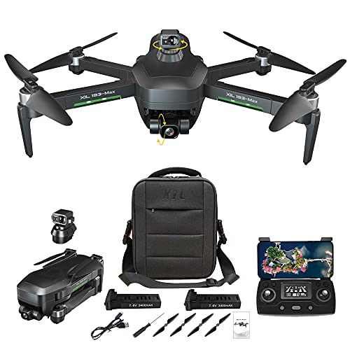 NiGHT LiONS TECH GPS Drones with Camera for Adults 4K,Obstacle Avoidance,3-Axis Gimbal,Anti-Shake,5G WIFI FPV,Long Flight Time,Brushless Motor,Auto Return Home(2 batteries)