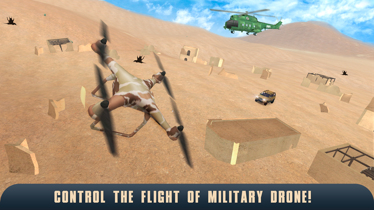 Machine Gun Quadcopter Simulator: Gunner Multirotor Sim |Minigun Drone Flying Simulator | Armed Forces Shadow Drone Flight Simulator Game