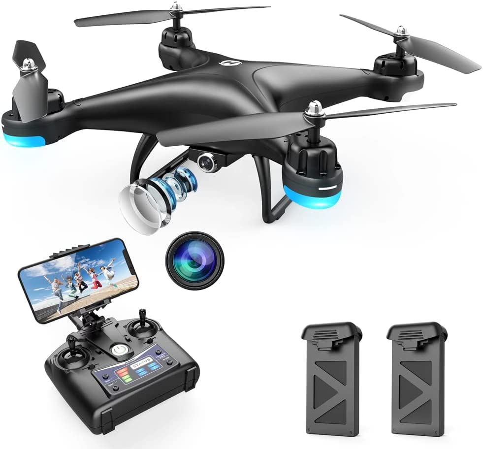 Holy Stone HS110D FPV RC Drone with 1080P HD Camera Live Video 120 Wide Angle WiFi Quadcopter with Gravity Sensor, Voice Control, Gesture Control, Altitude Hold, Headless Mode, 3D Flip RTF 2 Batteries