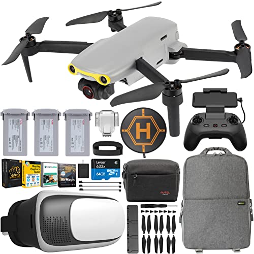 Autel Robotics EVO Nano+ Content Creator Drone Quadcopter Bundle with 48MP & 4K Video Including Deco Gear Backpack + FPV VR Headset + Landing Pad and Software Kit