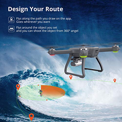 Holy Stone HS700D 2K Drone with FHD Camera FPV Live Video for Adults, GPS RC Quadcopter with Brushless Motor, 5G Transmission, Auto Return Home, Long Flight Time, Advanced Selfie for Beginners, Gray